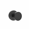 Emtek Round Knob 2-3/8in Backset Privacy with Disk Rose for 1-1/4in to 2in Door Flat Black Finish 5209ROUUS19